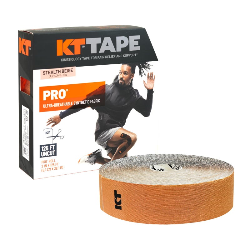 KT Tape PRO Synthetic Kinesiology Athletic 125 Uncut Roll Stealth Beige